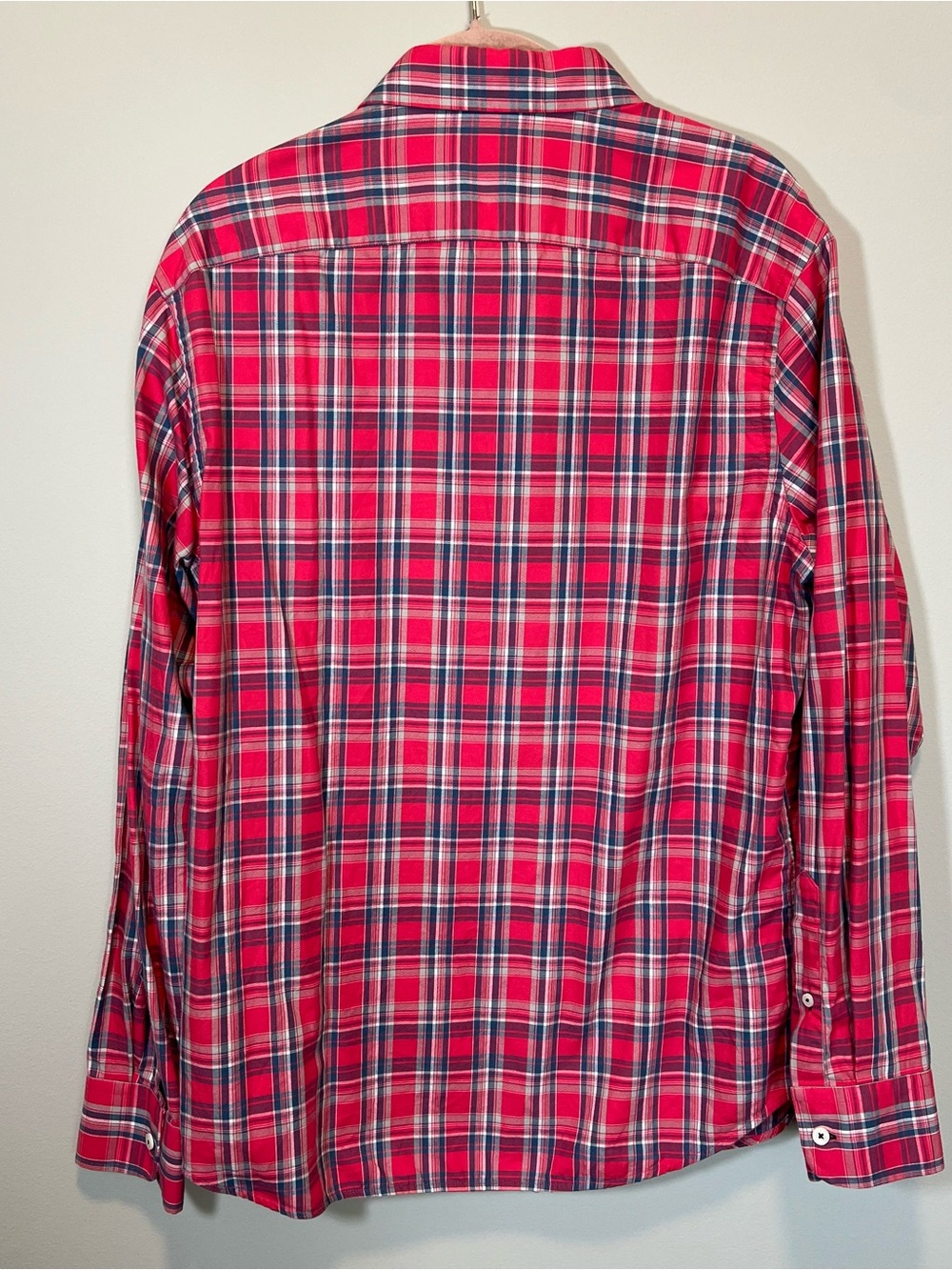 Untuckit Ojai Red Plaid Long Sleeve Button Down Shirt Men’s Large - Picture 10 of 12